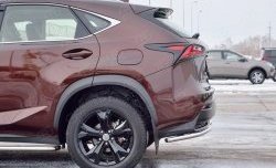 15 999 р. Защита заднего бампера (Ø42 мм уголки, нержавейка) SLITKOFF Lexus NX200 Z10 дорестайлинг (2014-2017)  с доставкой в г. Горно‑Алтайск. Увеличить фотографию 4