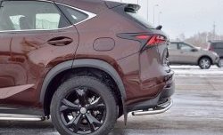 17 999 р. Защита заднего бампера (Ø63 мм, нержавейка) SLITKOFF Lexus NX200 Z10 дорестайлинг (2014-2017)  с доставкой в г. Горно‑Алтайск. Увеличить фотографию 3