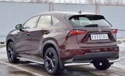 16 899 р. Защита заднего бампера (Ø63 мм уголки, нержавейка) SLITKOFF Lexus NX200 Z10 дорестайлинг (2014-2017)  с доставкой в г. Горно‑Алтайск. Увеличить фотографию 2