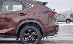 16 899 р. Защита заднего бампера (Ø63 мм уголки, нержавейка) SLITKOFF Lexus NX200 Z10 дорестайлинг (2014-2017)  с доставкой в г. Горно‑Алтайск. Увеличить фотографию 3