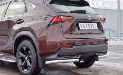 16 899 р. Защита заднего бампера (Ø63 мм уголки, нержавейка) SLITKOFF Lexus NX200 Z10 дорестайлинг (2014-2017)  с доставкой в г. Горно‑Алтайск. Увеличить фотографию 4