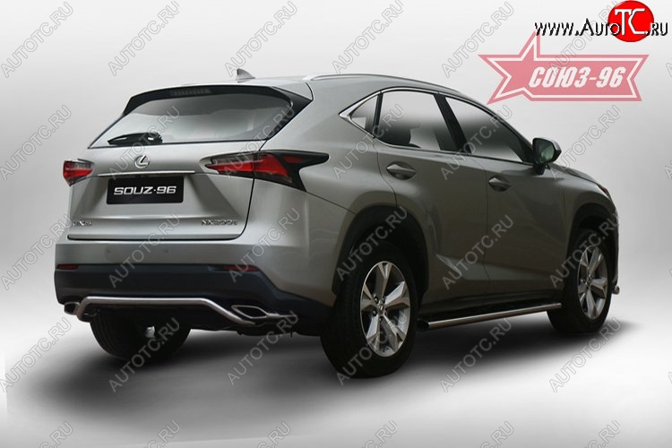 13 319 р. Узкая защита заднего бампера d42 Souz-96 Lexus NX200 Z10 дорестайлинг (2014-2017)  с доставкой в г. Горно‑Алтайск