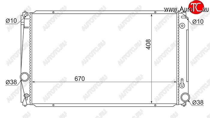 5 549 р. Радиатор двигателя SAT (трубчатый, МКПП/АКПП) Lexus NX200 Z10 дорестайлинг (2014-2017)  с доставкой в г. Горно‑Алтайск