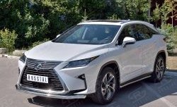 18 799 р. Защита переднего бампера (Ø63 мм, нержавейка) SLITKOFF Lexus RX 200T AL20 дорестайлинг (2015-2017)  с доставкой в г. Горно‑Алтайск. Увеличить фотографию 2