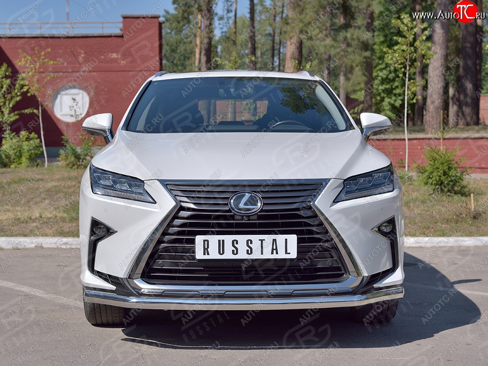 18 799 р. Защита переднего бампера (Ø63 мм, нержавейка) SLITKOFF Lexus RX 200T AL20 дорестайлинг (2015-2017)  с доставкой в г. Горно‑Алтайск