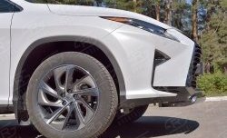 15 649 р. Защита переднего бампера (Ø75х42 мм, нержавейка) Russtal Lexus RX 200T AL20 дорестайлинг (2015-2017)  с доставкой в г. Горно‑Алтайск. Увеличить фотографию 3