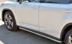 32 949 р. Защита порогов из круглой трубы диаметром 63 мм SLITKOFF Lexus RX 200T AL20 дорестайлинг (2015-2017)  с доставкой в г. Горно‑Алтайск. Увеличить фотографию 2