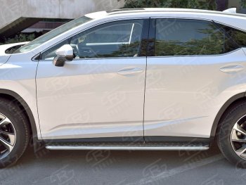 25 849 р. Широкая защита порогов с трубой диаметром 42 мм SLITKOFF v2 Lexus RX 200T AL20 дорестайлинг (2015-2017)  с доставкой в г. Горно‑Алтайск. Увеличить фотографию 3