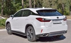 16 949 р. Защита заднего бампера (Ø63 мм, окрашенная) SLITKOFF  Lexus RX  200T (2015-2017) AL20 дорестайлинг  с доставкой в г. Горно‑Алтайск. Увеличить фотографию 2