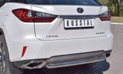 16 949 р. Защита заднего бампера (Ø63 мм, окрашенная) SLITKOFF  Lexus RX  200T (2015-2017) AL20 дорестайлинг  с доставкой в г. Горно‑Алтайск. Увеличить фотографию 3