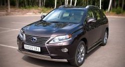 24 999 р. Защита переднего бампера (2 трубыØ75х42 мм, нержавейка) Russtal Lexus RX450H AL10 дорестайлинг (2009-2012)  с доставкой в г. Горно‑Алтайск. Увеличить фотографию 4