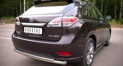 16 299 р. Защита заднего бампера (Ø63 и 42 мм, нержавейка) SLITKOFF Lexus RX270 AL10 дорестайлинг (2010-2012)  с доставкой в г. Горно‑Алтайск. Увеличить фотографию 4