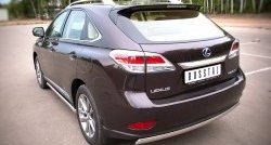 16 849 р. Защита заднего бампера (Ø75x42 мм, нержавейка) Russtal Lexus RX350 AL10 дорестайлинг (2008-2012)  с доставкой в г. Горно‑Алтайск. Увеличить фотографию 4