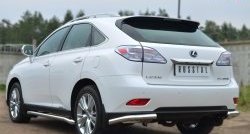 16 249 р. Защита заднего бампера (Ø63 мм, нержавейка) SLITKOFF Lexus RX350 AL10 дорестайлинг (2008-2012)  с доставкой в г. Горно‑Алтайск. Увеличить фотографию 2