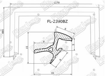 Молдинг лобового стекла FlexLine Lexus RX300 XU30 дорестайлинг (2003-2006)