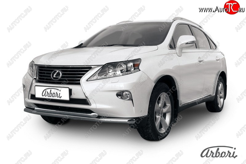 22 049 р. Защита переднего бампера Arbori (нержавейка, 2 трубы d57 mm) Lexus RX350 AL10 рестайлинг (2012-2015)  с доставкой в г. Горно‑Алтайск