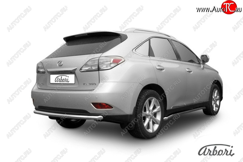 15 749 р. Защита заднего бампера Arbori (нержавейка, 1 труба d57 mm). Lexus RX350 AL10 дорестайлинг (2008-2012)  с доставкой в г. Горно‑Алтайск