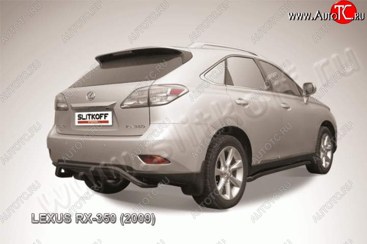 12 549 р. Защита задняя Slitkoff Lexus RX350 AL10 дорестайлинг (2008-2012) (Цвет: серебристый)  с доставкой в г. Горно‑Алтайск