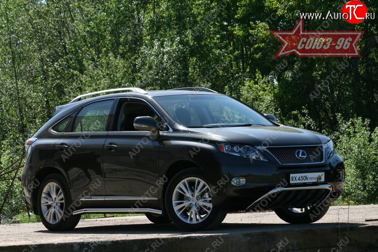 30 104 р. Защита переднего бампера нижняя Souz-96 (d60). Lexus RX450H AL10 дорестайлинг (2009-2012)  с доставкой в г. Горно‑Алтайск