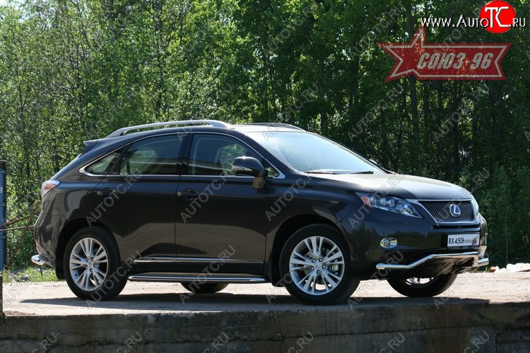 16 199 р. Защита переднего бампера одинарная Souz-96 (d60) Lexus RX450H AL10 дорестайлинг (2009-2012)  с доставкой в г. Горно‑Алтайск