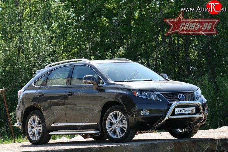 20 069 р. Защита переднего бампера Souz-96 (d76/76 и 60) Lexus RX450H AL10 дорестайлинг (2009-2012)  с доставкой в г. Горно‑Алтайск