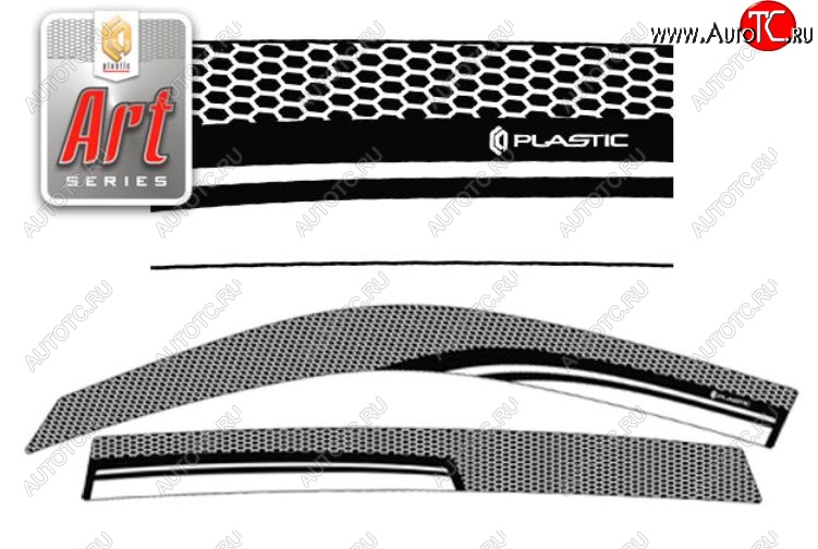 2 289 р. Дефлектора окон CA-Plastic  Lifan X60 (2011-2025) дорестайлинг, 1-ый рестайлинг, 2-ой рестайлинг (Серия Art черная, Без хром.молдинга)  с доставкой в г. Горно‑Алтайск