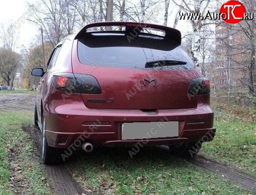 5 349 р. Накладка на задний бампер Sport CentreTuning  Mazda 3/Axela  BK (2003-2009) дорестайлинг, хэтчбэк, рестайлинг, хэтчбэк (Неокрашенная)  с доставкой в г. Горно‑Алтайск