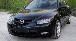 629 р. Реснички на фары RA  Mazda 3/Axela  BK (2003-2009) дорестайлинг, хэтчбэк, рестайлинг, хэтчбэк (Неокрашенные)  с доставкой в г. Горно‑Алтайск. Увеличить фотографию 3