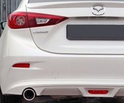 7 199 р. Диффузор заднего бампера Sport v1  Mazda 3/Axela  BM (2013-2016) дорестайлинг, хэтчбэк (Неокрашенная)  с доставкой в г. Горно‑Алтайск. Увеличить фотографию 2