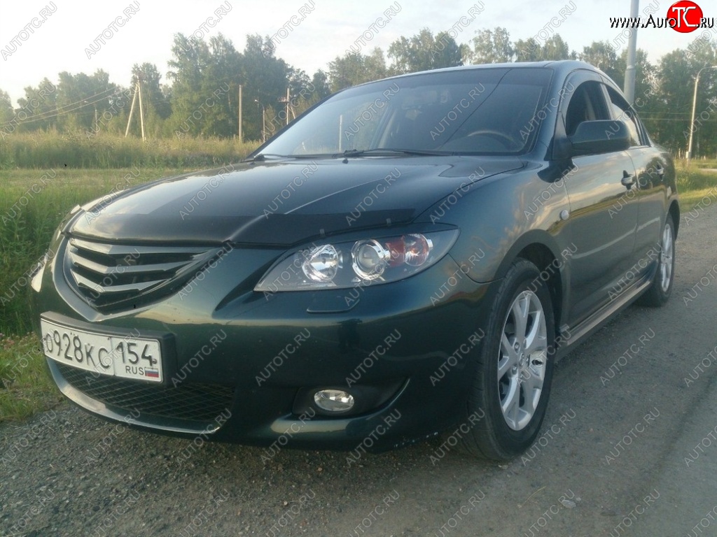 3 189 р. Решётка радиатора Корнер Mazda 3/Axela BK дорестайлинг седан (2003-2006) (Неокрашенная)  с доставкой в г. Горно‑Алтайск