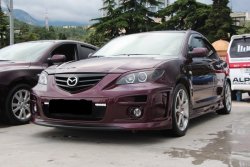 999 р. Реснички на фары RAVEN STYLE Mazda 3/Axela BK дорестайлинг седан (2003-2006) (Неокрашенные)  с доставкой в г. Горно‑Алтайск. Увеличить фотографию 3