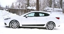 3 199 р. Молдинги RA  Mazda 3/Axela  BM (2013-2016) дорестайлинг седан (Поверхность глянец под окраску, Неокрашенные)  с доставкой в г. Горно‑Алтайск. Увеличить фотографию 3