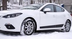 3 199 р. Молдинги RA  Mazda 3/Axela  BM (2013-2016) дорестайлинг седан (Поверхность глянец под окраску, Неокрашенные)  с доставкой в г. Горно‑Алтайск. Увеличить фотографию 4