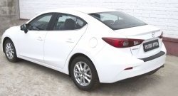 1 179 р. Накладка на задний бампер RA Mazda 3/Axela BM дорестайлинг седан (2013-2016)  с доставкой в г. Горно‑Алтайск. Увеличить фотографию 4