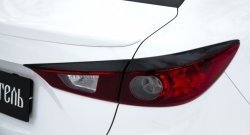 759 р. Реснички на фонари RA  Mazda 3/Axela  BM (2013-2016) дорестайлинг седан (Неокрашенные)  с доставкой в г. Горно‑Алтайск. Увеличить фотографию 5