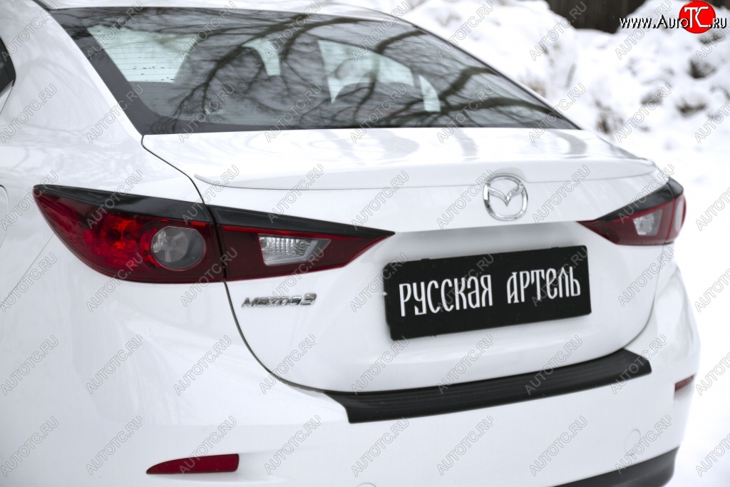 759 р. Реснички на фонари RA  Mazda 3/Axela  BM (2013-2016) дорестайлинг седан (Неокрашенные)  с доставкой в г. Горно‑Алтайск