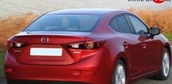 1 699 р. Лип спойлер M-VRS Mazda 3/Axela BM дорестайлинг седан (2013-2016) (Неокрашенный)  с доставкой в г. Горно‑Алтайск. Увеличить фотографию 3