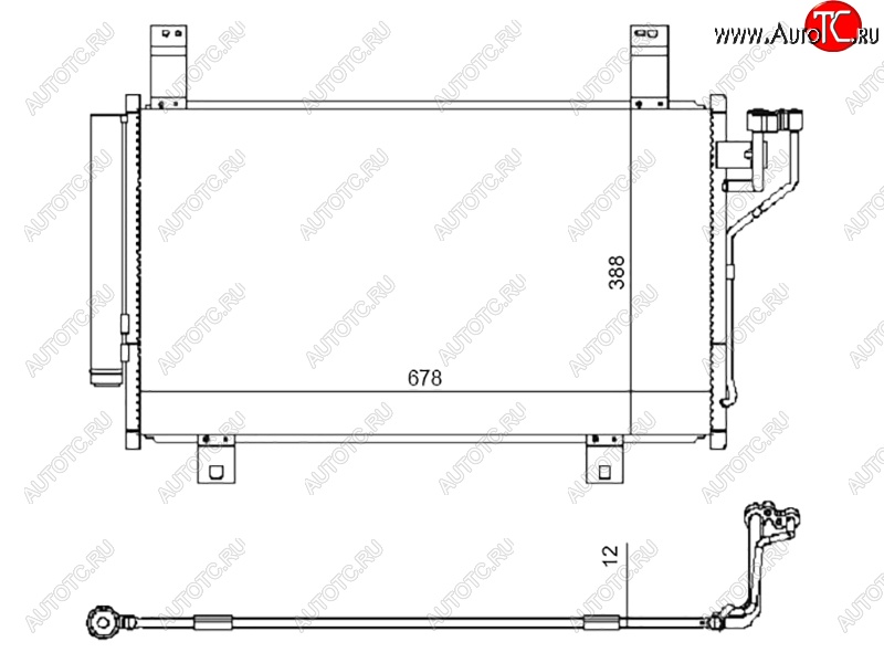 8 599 р. Радиатор кондиционера SAT  Mazda CX-5 ( KE,  KF) (2011-2024) дорестайлинг, рестайлинг  с доставкой в г. Горно‑Алтайск