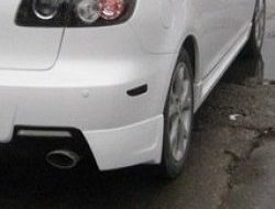 3 199 р. Клыки на задний бампер Style Mazda 3/Axela BK дорестайлинг, хэтчбэк (2003-2006) (Неокрашенная)  с доставкой в г. Горно‑Алтайск. Увеличить фотографию 3