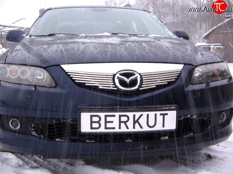 4 999 р. Декоративная вставка решетки радиатора Berkut Mazda 6 GG седан дорестайлинг (2002-2005)  с доставкой в г. Горно‑Алтайск