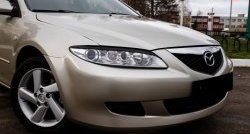 669 р. Реснички RA на фары Mazda 6 GG лифтбэк дорестайлинг (2002-2005) (Неокрашенные)  с доставкой в г. Горно‑Алтайск. Увеличить фотографию 2