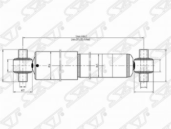 Амортизатор задний SAT Mazda Atenza GG универсал дорестайлинг (2002-2005)
