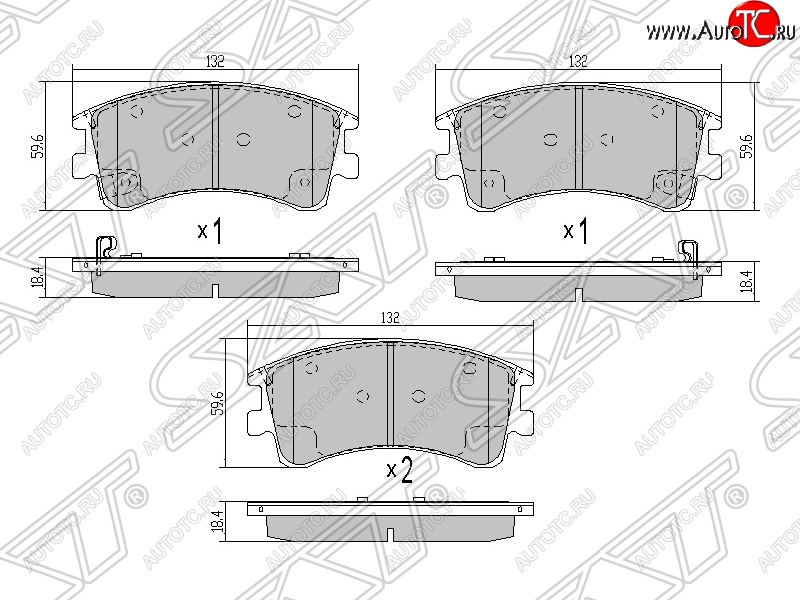 1 499 р. Колодки тормозные SAT (передние)  Mazda 6 ( GG,  GG, GY) - Atenza  GG  с доставкой в г. Горно‑Алтайск