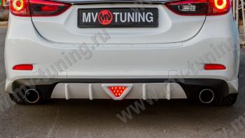 2 499 р. Стоп сигнал LED F1  Mazda 6  GJ (2012-2018) дорестайлинг седан, 1-ый рестайлинг седан (Красный)  с доставкой в г. Горно‑Алтайск. Увеличить фотографию 2