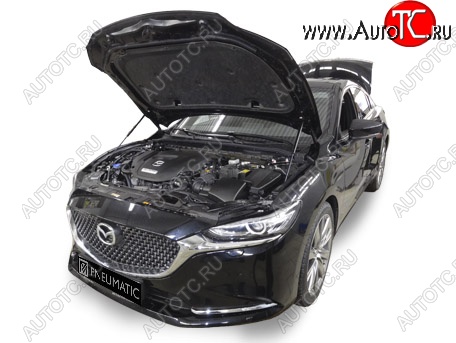 3 899 р. Упоры капота Pomogator Mazda 6 GJ 2-ой рестайлинг седан (2018-2024)  с доставкой в г. Горно‑Алтайск