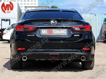 12 699 р. Диффузор заднего бампера Sport v2  Mazda 6  GJ (2012-2018) дорестайлинг седан, 1-ый рестайлинг седан (Неокрашенный)  с доставкой в г. Горно‑Алтайск. Увеличить фотографию 4