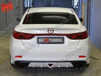 12 699 р. Диффузор заднего бампера Sport v2  Mazda 6  GJ (2012-2018) дорестайлинг седан, 1-ый рестайлинг седан (Неокрашенный)  с доставкой в г. Горно‑Алтайск. Увеличить фотографию 5