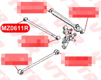 1 179 р. Сайлентблок поперечной тяги задней подвески VTR (внутренний, полиуретан) Mazda 626 GE седан (1991-1997)  с доставкой в г. Горно‑Алтайск. Увеличить фотографию 2