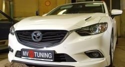 47 899 р. Капот пластиковый (с прорезаными жабрами) SkyActivSport MV-Tuning Mazda 6 GJ 2-ой рестайлинг седан (2018-2024) (Неокрашенный)  с доставкой в г. Горно‑Алтайск. Увеличить фотографию 6