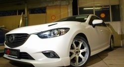 47 899 р. Капот пластиковый (с прорезаными жабрами) SkyActivSport MV-Tuning Mazda 6 GJ 2-ой рестайлинг седан (2018-2024) (Неокрашенный)  с доставкой в г. Горно‑Алтайск. Увеличить фотографию 7